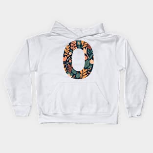 Whimsical Floral Letter O Kids Hoodie